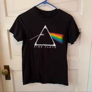 Pink Floyd Prism Triangles Print Women's Black 100% Cotton T-Shirt Small